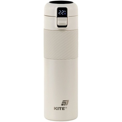 Термос с термодатчиком 450 мл, бежевый