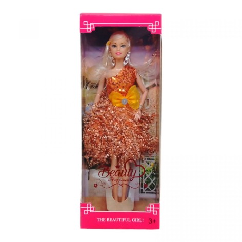 Кукла в бронзовом платье