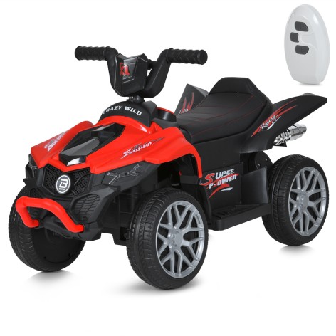 Квадроцикл M 6181ELR-3 (1шт) р/к, 2мотори*25W, 1акум12V7AH, муз,світло, MP3, USB, EVA, TF, шкіра, червоний