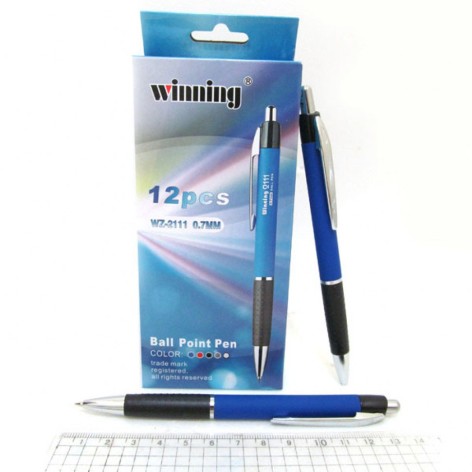 Ручка кулькова автоматична Winning синя 12 шт.