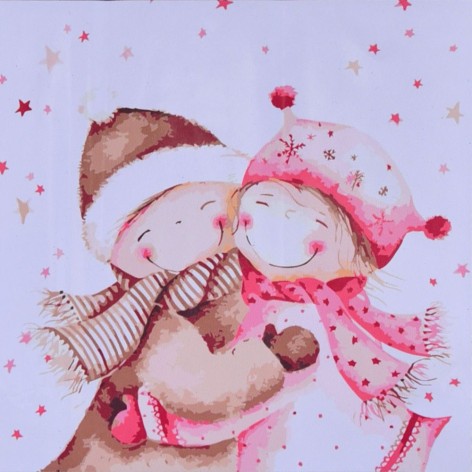 Набор для росписи по номерам Объем детей Strateg размером 40х40 см(SK067)