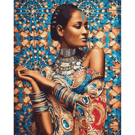 Картина по номерам Origami Жемчужина Индии 40х50 см