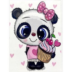 Алмазна мозаїка, “Панда”, 20х30 см, у коробці