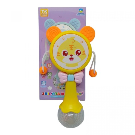 Музыкальная погремушка желтая