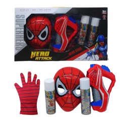 Набор "Человек паук" с маской и перчаткой, стреляет паутиной