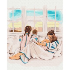 Картина за номерами: BS53276 Материнське тепло ©Алла Березовська 40*50