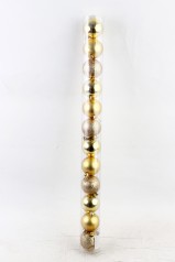 УЦЕНКА 50% Новорічні прикраси 12 шт кульки D - 6 см, в кор, мікс видів  