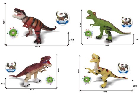 Игрушки динозавры 4 вида, звук, размер изделия 50 см