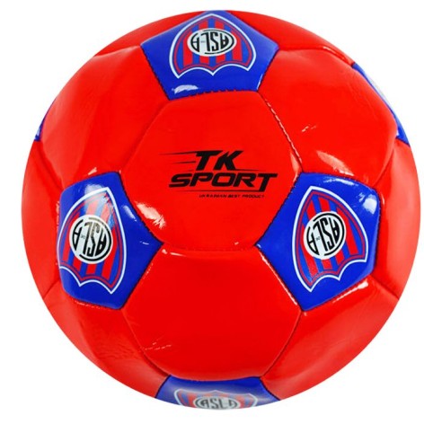 Мяч футбольный, размер номер 5 (красный)