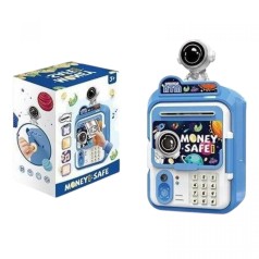 Сейф звуки, підсвічування, наліпки, іграшкові гроші, в коробці