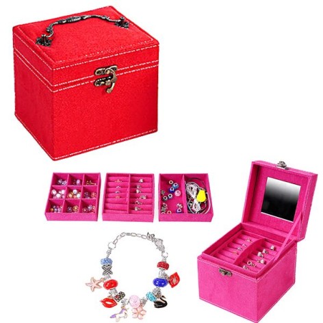 Набор для создания украшений, красный (бусинки могут отличаться)