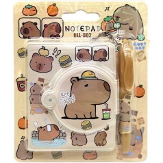 Блокнот на кнопці "Капібара" (бежевий)