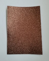 Цветная ЭВА пена с глиттером (Фоамиран) А4, GL-EVA-1-ADH-014, 21х29,7 см, 1,6 мм 5 листов, темно-коричневый