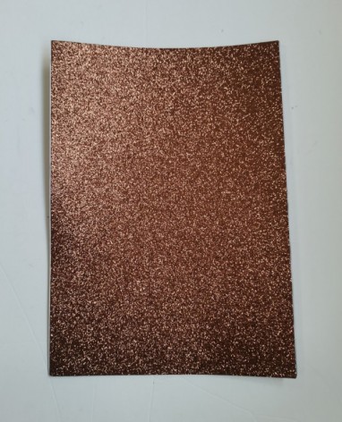 Цветная ЭВА пена с глиттером (Фоамиран) А4, GL-EVA-1-ADH-014, 21х29,7 см, 1,6 мм 5 листов, темно-коричневый