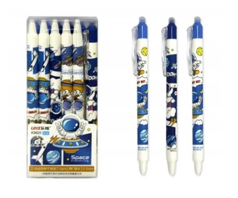 Ручка гелева з термостатним чорнилом 0,5мм, синя. дизайн Space, ціна за 12 шт.