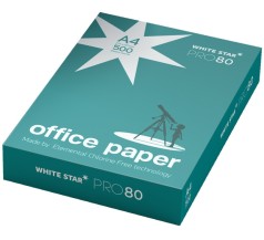 Бумага офисная А4 500 листов White Star Pro 80 (Papir PTE)