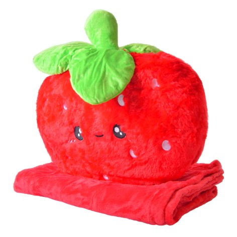 М'яка іграшка+плед полуниця 40см плед 80*120см 