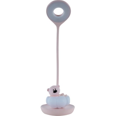Настольная лампа LED с аккумулятором Cloudy Bear, розовый