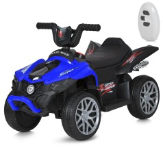 Квадроцикл M 6181ELR-4 (1шт) р/к, 2мотори*25W, 1акум12V7AH, муз,світло, MP3, USB, EVA, TF, шкіра, синій