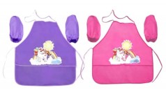 Фартух з нарукавниками 51см*44,5см, нарукавники 22 см., рожевий, фіолетовий 12шт/уп