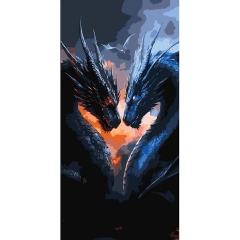Картина по номерам "Сила драконов. Четвертое крыло" 40*80 см