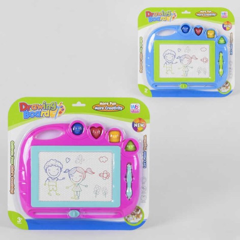 Дощечка для малювання 2 кольори, КОЛЬОРОВА, з печатками, на листі  