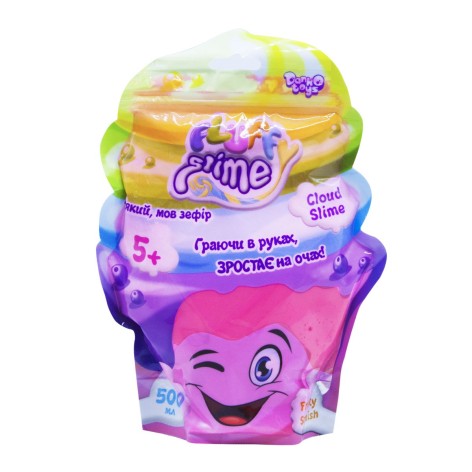Слайм Fluffy Slime 500 г (укр) рожевий