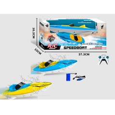 Р/К катер 2,4G, акум, 34см, світло, USBзарядне, 2 кольори, в кор-ці, 37,5-16,5-15см 
