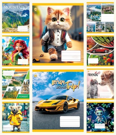 Тетрадь 12 арк. клетка Твердая ТЕ41103 Микс 5, 25/600, 10к. цена за 25 шт.