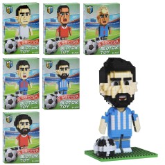 Конструктор фигурка-футболист, 6 видов, в кор-це, 15,5-22-5см 