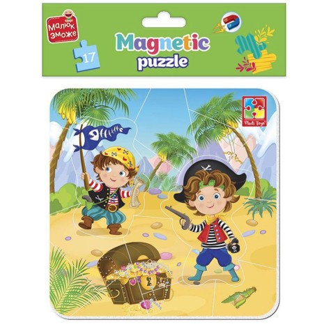 Игра развивающая Vladi Toys мягкие магнитные пазлы Малыш сможет "Пираты"