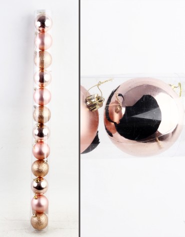 УЦЕНКА 50% Новорічні прикраси 12 шт, кульки D - 7 см,  в кор, мікс видів 