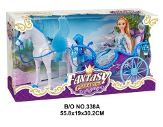 Карета 338A з пегасом і лялькою 29см батар.муз.світ.кор.55,8*19*30,2 