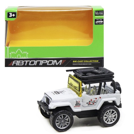 Машина металлическая АВТОПРОМ белая