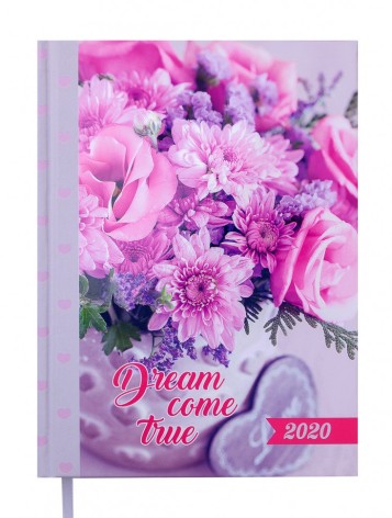 Щоденник датований 2020 ROMANTIC, A5, 336 стор., сірий