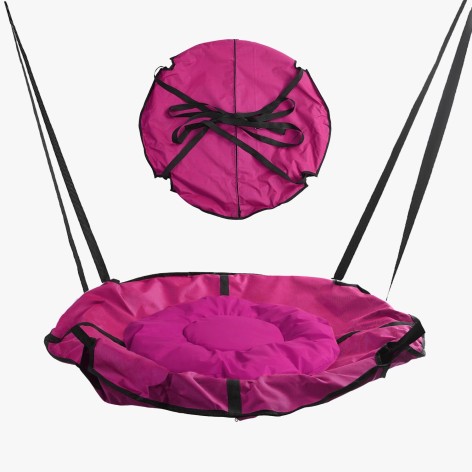 Гойдалка-гамак, колір рожевий (діаметр 90см)