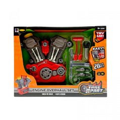 Музичний двигун конструктор, імітація запалювання двигуна, підсвічування, звуки, рухомі елементи, в коробці