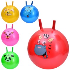 М'яч для фітнесу з ріжками, 45см, 350г, 5 кольорів/мікс видів, у п/е, 13-17-4см /40/