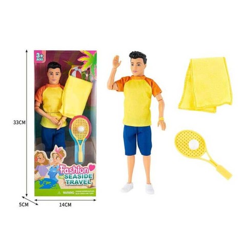 Лялька висота 30 см, тенісна ракетка, рушник, в кор. 