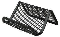 Підставка для візиток металева чорна 95x80x45мм