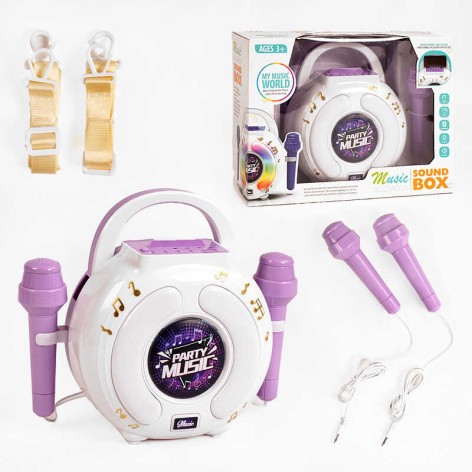 Дитяча караоке станція A-Toys 2 мікрофони, 10 пісень англійською, Bluetooth (6004)