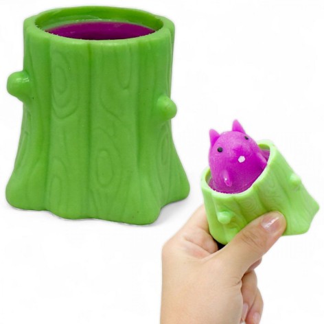 Антистресс "Пенек с белочкой", салатовый.