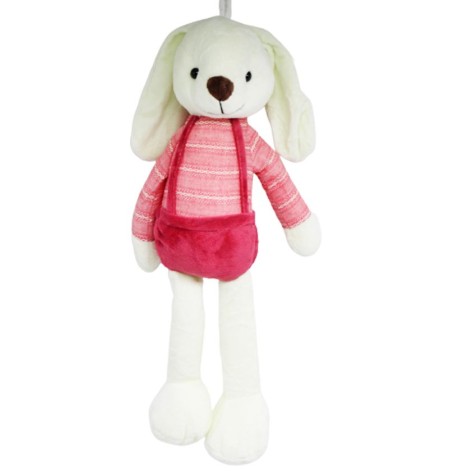 Зайчик 3віді, 40см в розовому