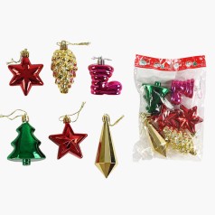 Новорічні пластикові прикраси 15x22x2 мм