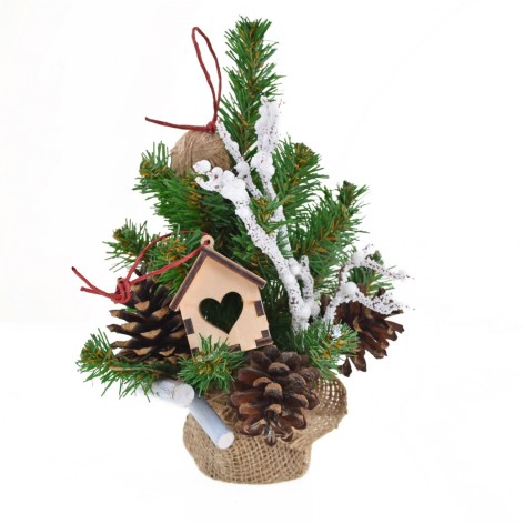 Ялинка h-0,25 м з прикрасами 