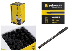 Ручка масляная Hiper Accord HO-500 0,7мм, 50 шт, черная