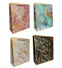 Подарунковий пакет картон 200грм, "Абстракція" МІКС 4 види, 31*42*12см 4 шт. в уп. 