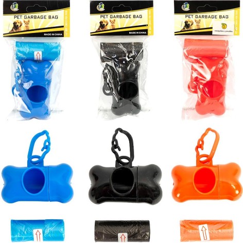 Контейнер-брелок (диспенсер) 8*4*4см с пакетами для уборки за животными 746, цена за 2 шт. //