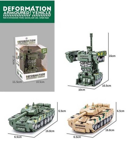 Танк-трансформер 2 цвета в кор. 