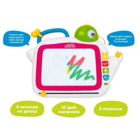Развивающая магнитная доска KIDDI SMART - МУЗЫЧНЫЕ ЦВЕТА